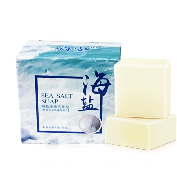 2 PCS Sea Salt Goat Milk Acne Soap - Picture 4 of 4